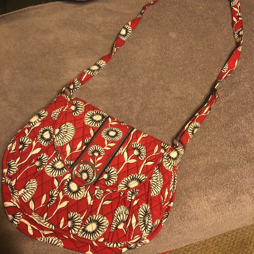 Vera Bradley Crossbody in Red and Black